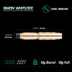 Miękkie rzutki Winmau Simon Whitlock 18g