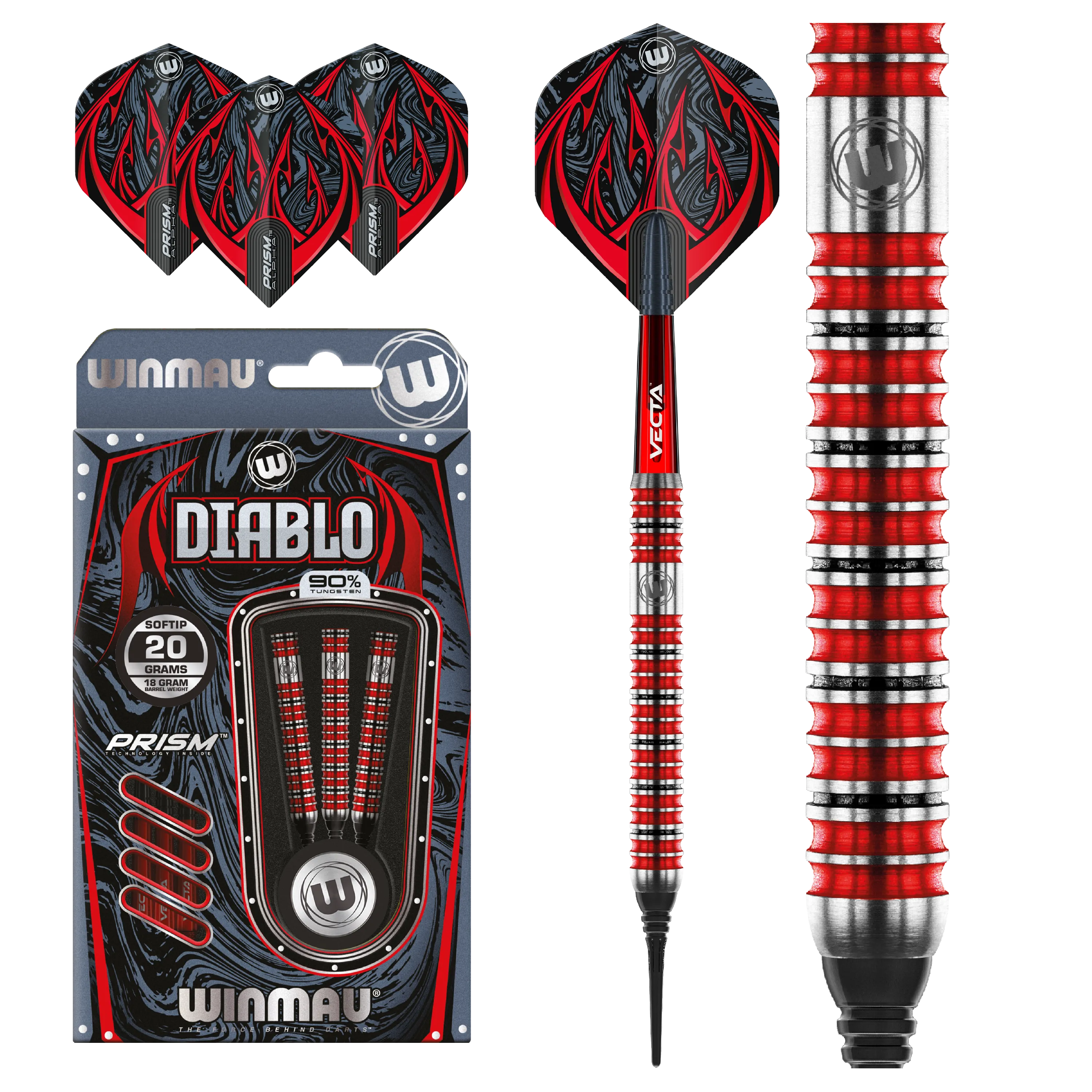 Winmau Diablo Parallel Softdarts 20g