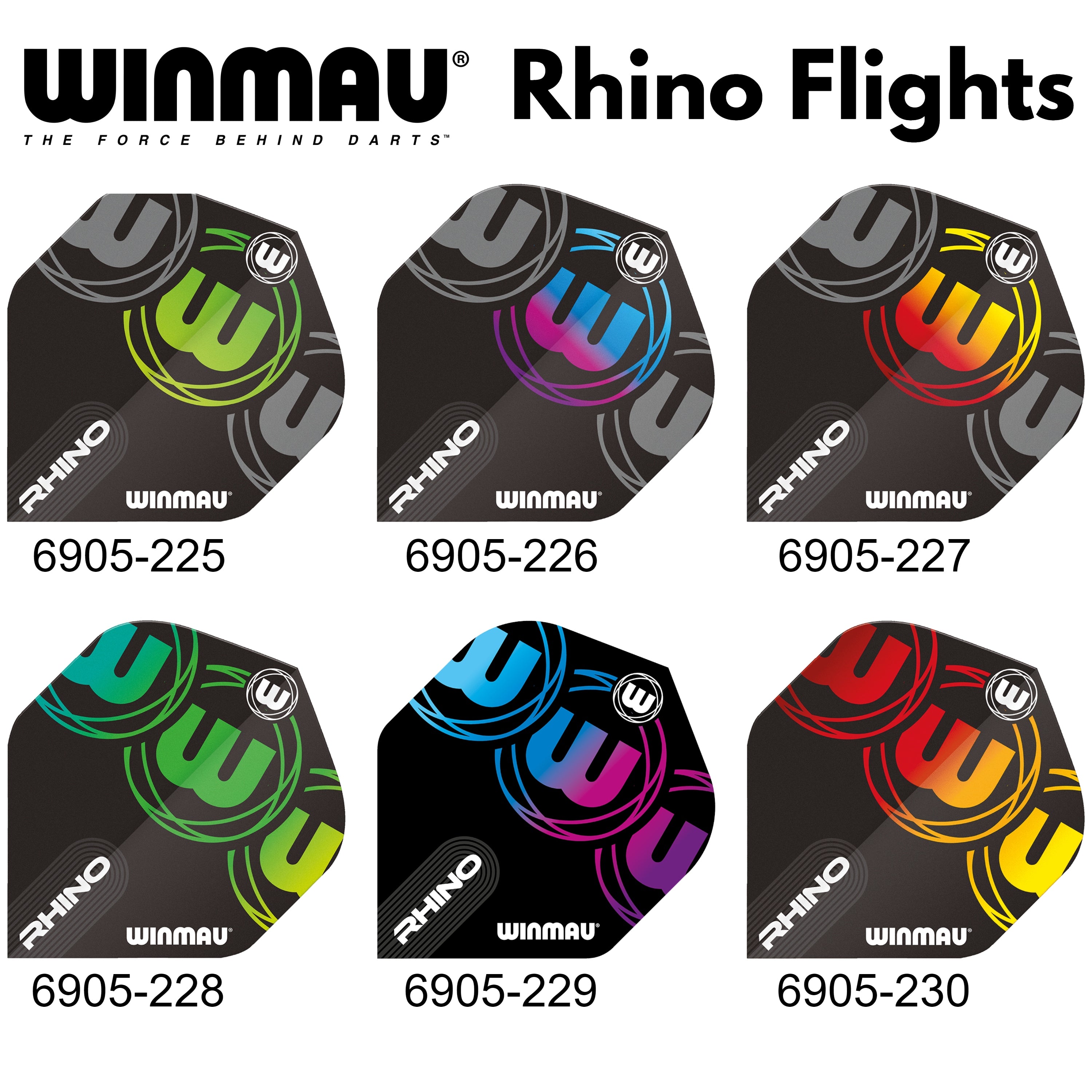 Winmau Rhino Dart Flights - verschiedene Designs 1