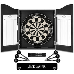 Mission Jack Daniels Dartboard Cabinet with Jack Daniels Axis Dartboard