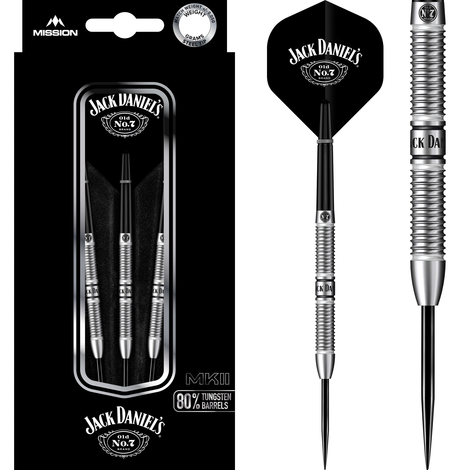 Mission Jack Daniels steel darts 22g