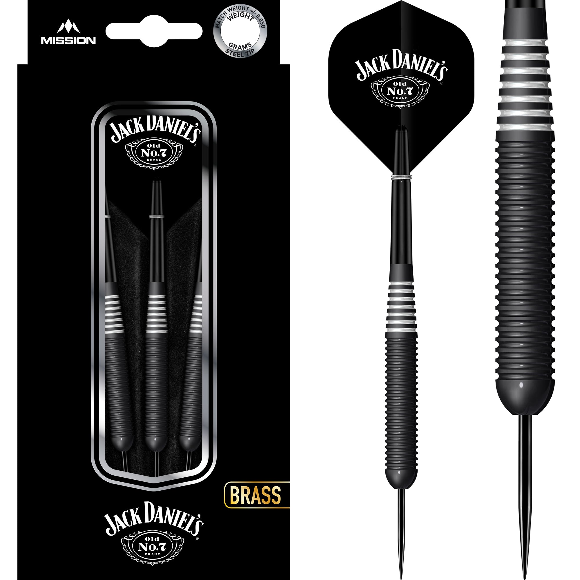 Mission Jack Daniels steel darts 22g, 24g