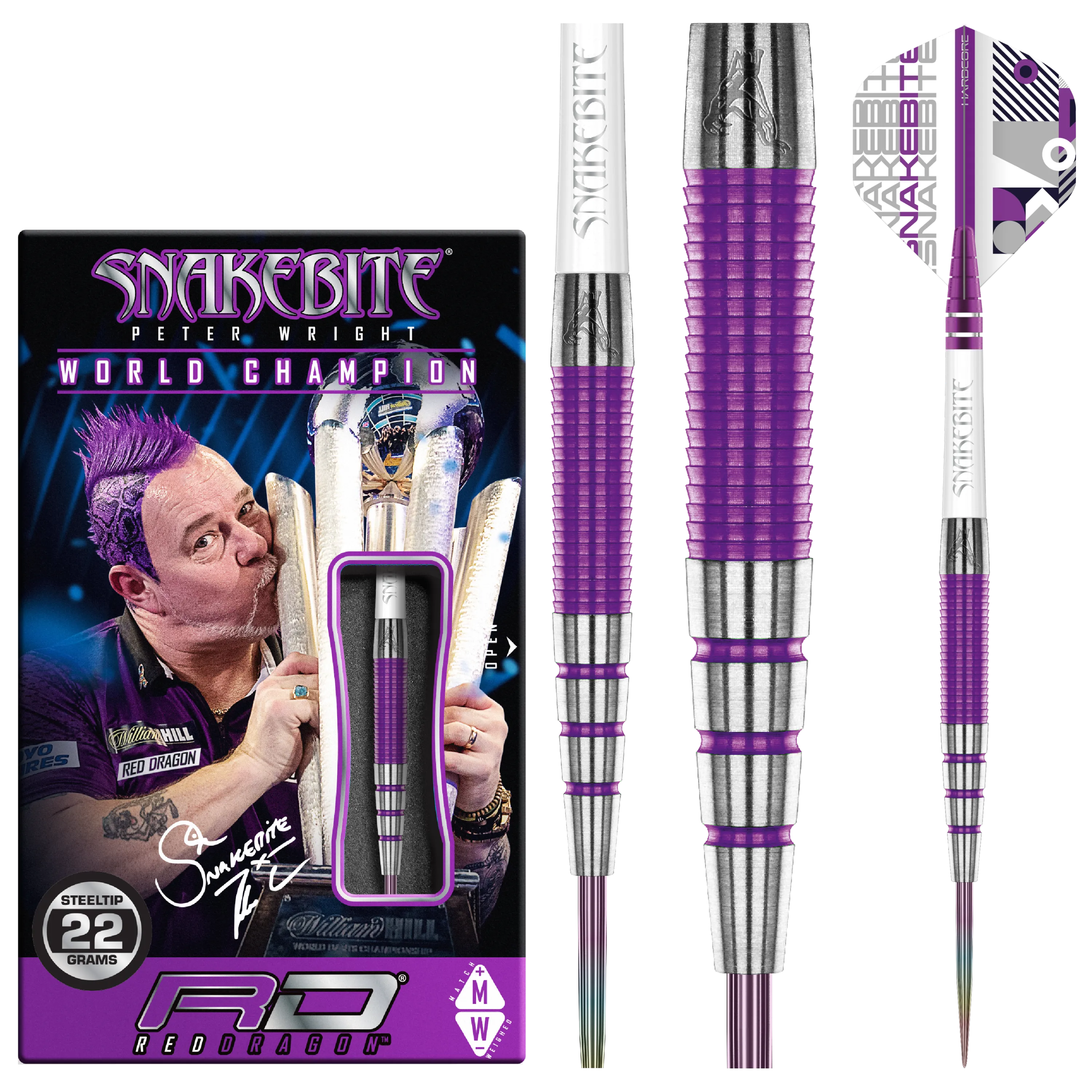 Red Dragon Peter Wright PL 15 Medusa Steeldarts 22g, 23g, 24g
