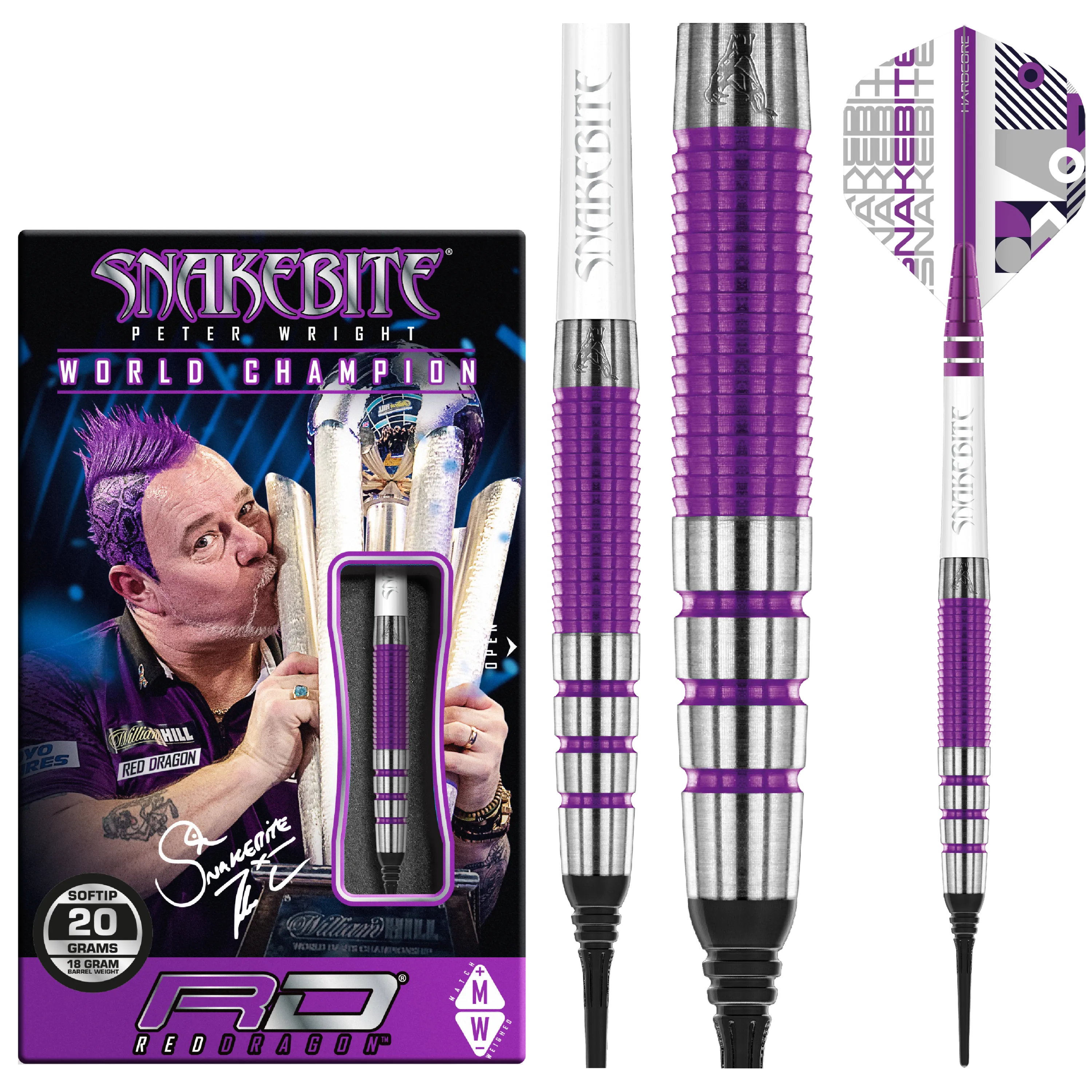 Red Dragon Peter Wright PL 15 Medusa Softdarts 20g