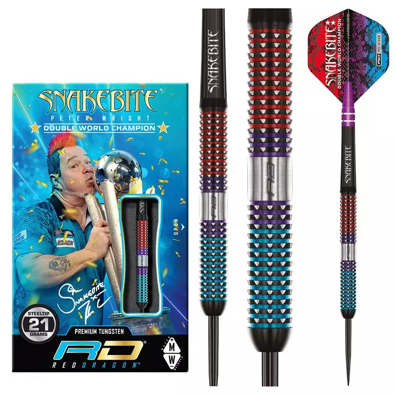 Red Dragon Peter Wright Snakebite Spirit Steeldarts 21g, 23g, 25g