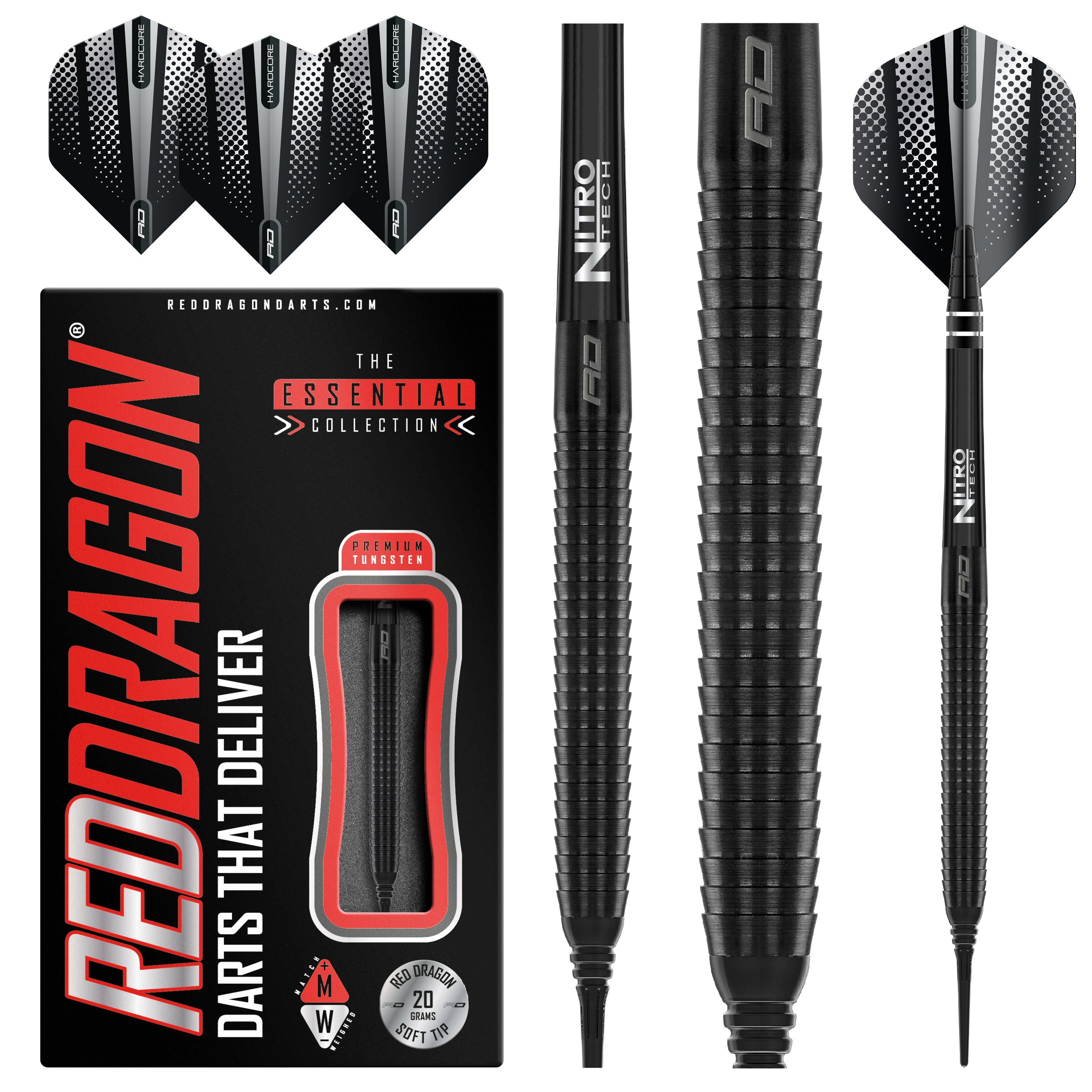 Red Dragon Razor Edge Black Softdarts 20g