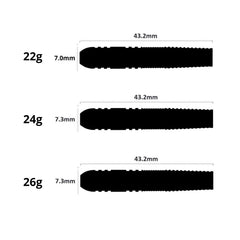 Rzutki stalowe Winmau Steve Beaton 22g, 24g, 26g