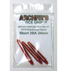 Archers Vice Grip Nylon Shafts - Rot - Short 34 mm - FutureDart