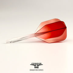 Condor AXE Gradation Small Shape Flight Stems Shafts - Clear Red - S= 21.5mm - FutureDart