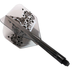 Condor Zero Stress Crown Small Shape Flight Stems Shafts - Clear Black - S= 21.5mm - FutureDart