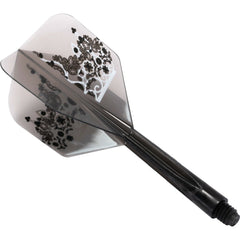 Condor Zero Stress Crown Small Shape Flight Stems Shafts - Clear Black - S= 21.5mm - FutureDart