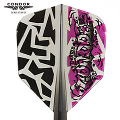 Condor Zero Stress Graffiti Small Shape Flight Stems Shafts - Clear Black - S= 21.5mm - FutureDart