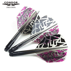 Condor Zero Stress Graffiti Small Shape Flight Stems Shafts - Clear - S= 21.5mm - FutureDart