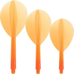 Condor Zero Stress Pear Shape Flight Stems Shafts - Orange - S 21.5 mm - FutureDart