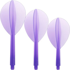 Condor Zero Stress Pear Shape Flight Stems Shafts - Purple - S 21.5 mm - FutureDart
