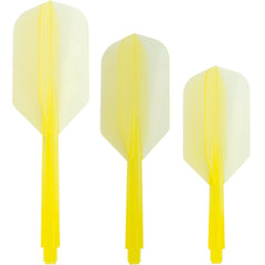 Condor Zero Stress Slim Shape Flight Stems Shafts - Yellow - S 21.5 mm - FutureDart