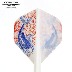 Condor Zero Stress Standard Lee Carp Flight Stems Shafts - blau/weis - S= 21.5mm - FutureDart