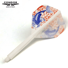 Condor Zero Stress Standard Lee Carp Flight Stems Shafts - blau/weis - S= 21.5mm - FutureDart
