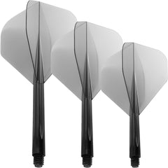 Condor Zero Stress Standard Shape Flight Stems Shafts - Clear Black - S 21.5 mm - FutureDart