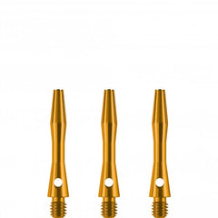 Dart Alushafts Dartschaft Schäfte - 9 Farben, 6 Längen - Gold - ExShort 29 mm - FutureDart
