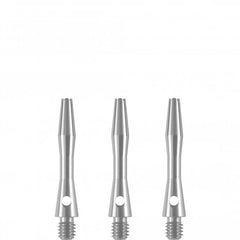 Dart Alushafts Dartschaft Schäfte - 9 Farben, 6 Längen - Silber - ExShort 29 mm - FutureDart