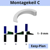 Półokrągły klin montażowy do płytek C Regulacja poziomu płytek Wysokość szczeliny