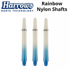 Harrows Rainbow Nylon Shafts - Short 35mm - Blue - FutureDart