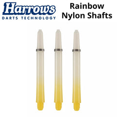 Harrows Rainbow Nylon Shafts - Short 35mm - Yellow - FutureDart