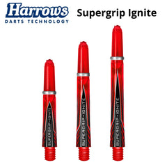 Harrows Supergrip Ignite Shafts - Red - Short 33 mm - FutureDart