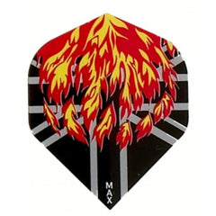 McCoy Power Max Dart Flights - 150 Micron - No2 - Std - Motiv - EnglandFlame - FutureDart