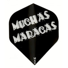 McCoy Power Max Dart Flights - 150 Micron - No2 - Std - Motiv - MuchasMaracas - Black - FutureDart