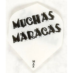 McCoy Power Max Dart Flights - 150 Micron - No2 - Std - Motiv - MuchasMaracas - White - FutureDart