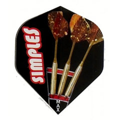 McCoy Power Max Dart Flights - 150 Micron - No2 - Std - Motiv - Simples - Black - FutureDart