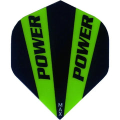 McCoy Power Max Dart Flights - 150 Micron - No2 - Std - Solid - 2 Colour - Black Green - FutureDart