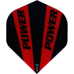 McCoy Power Max Dart Flights - 150 Micron - No2 - Std - Solid - 2 Colour - Black Red - FutureDart