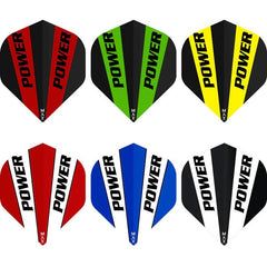 McCoy Power Max Dart Flights - 150 Micron - No2 - Std - Solid - 2 Colour - Black Red - FutureDart
