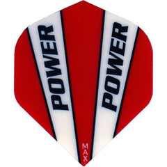 McCoy Power Max Dart Flights - 150 Micron - No2 - Std - Solid - 2 Colour - Red White - FutureDart