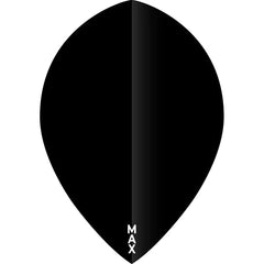 McCoy Power Max Dart Flights - 150 Micron - Pear - Solid - Black - FutureDart
