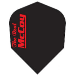 McCoy The Real McCoy Dart Flights - 100 Micron - No2 - Std - Black - RedText - FutureDart
