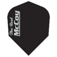 McCoy The Real McCoy Dart Flights - 100 Micron - No2 - Std - Black - SilverText - FutureDart