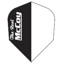 McCoy The Real McCoy Dart Flights - 100 Micron - No2 - Std - BlackWhite - WhiteText - FutureDart
