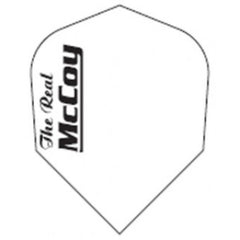 McCoy The Real McCoy Dart Flights - 100 Micron - No2 - Std - White - BlackText - FutureDart