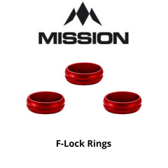 Mission F - Lock Rings Aluminium Schaftringe Flight Ringe Slot Lock - rot - FutureDart