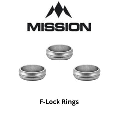 Mission F - Lock Rings Aluminium Schaftringe Flight Ringe Slot Lock - silber - FutureDart