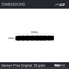 Red Dragon Gerwyn Price Blue Iceman Originals Steeldarts 23g, 24g, 26g - 23g - FutureDart