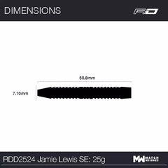 Red Dragon Jamie Lewis SE Steeldarts 23g, 25g - 23g - FutureDart