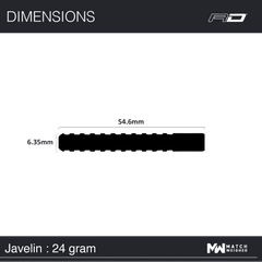 Red Dragon Javelin Steeldarts 20g, 22g, 24g - 20g - FutureDart