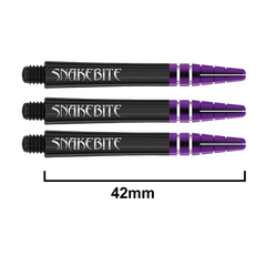 Red Dragon Nitrotech Peter Wright Snakebite Shafts - Black - Purple - Medium 42 mm - FutureDart