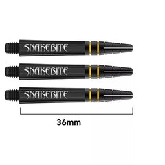 Red Dragon Nitrotech Peter Wright Snakebite Shafts Vol. 2 - Black - Gold - Short 36 mm - FutureDart
