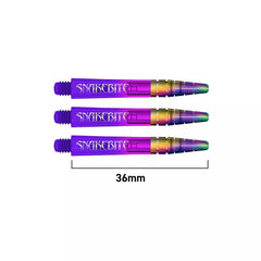 Red Dragon Nitrotech Peter Wright Snakebite Shafts Vol. 2 - Purple - Short 36 mm - FutureDart